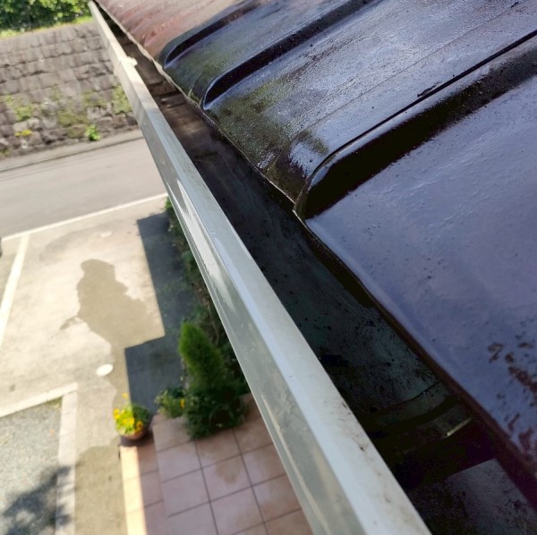 這樋の清掃後　適切に排水されるようになりました